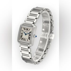 Pre owned Cartier Tank Francaise Small Women's Bracelet Watch 25mm